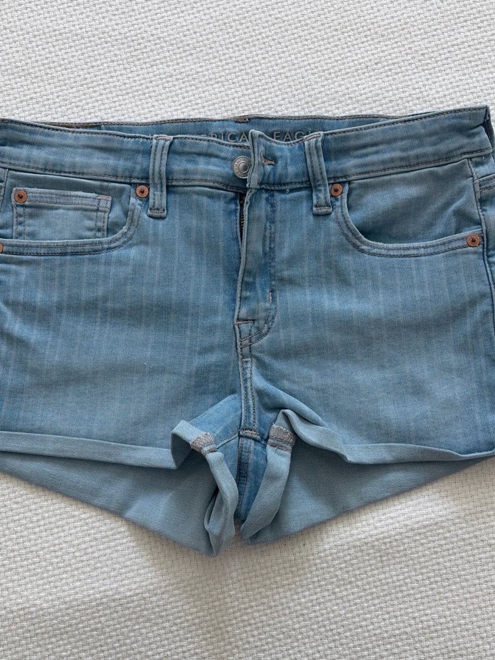 American Eagle Outfitters Light Blue Stretch Denim Shorts